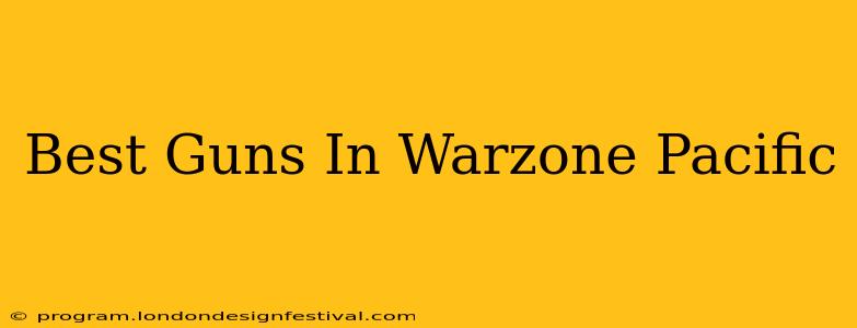 Best Guns In Warzone Pacific