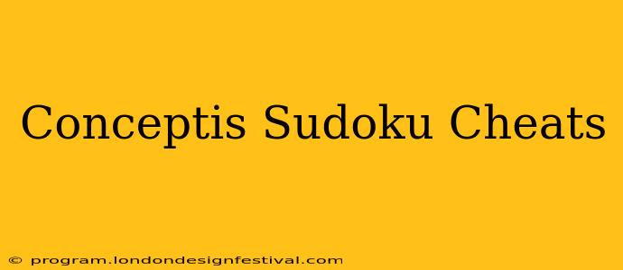 Conceptis Sudoku Cheats