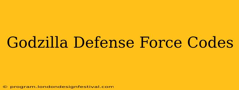 Godzilla Defense Force Codes