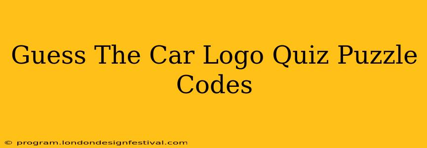 Guess The Car Logo Quiz Puzzle Codes