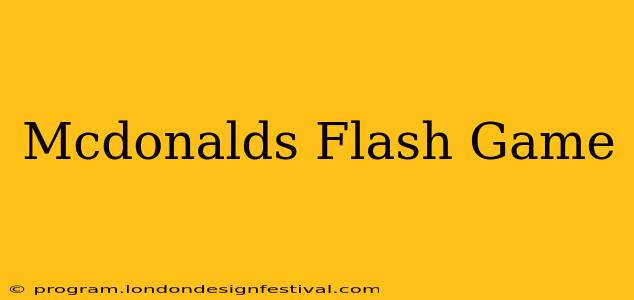 Mcdonalds Flash Game