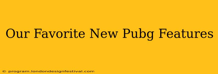 Our Favorite New Pubg Features