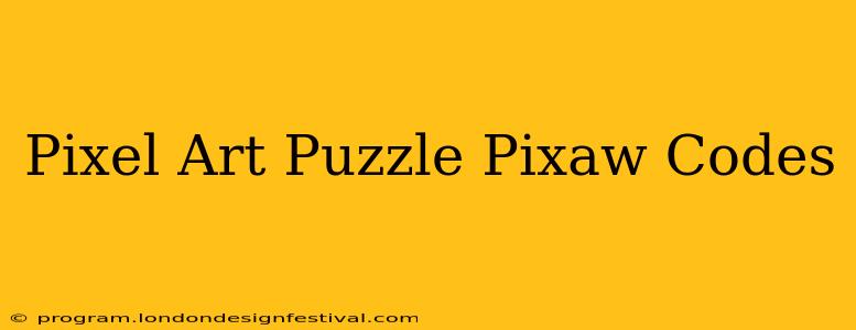 Pixel Art Puzzle Pixaw Codes