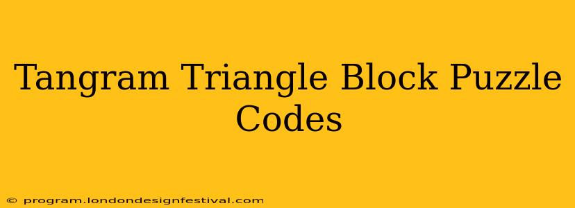 Tangram Triangle Block Puzzle Codes