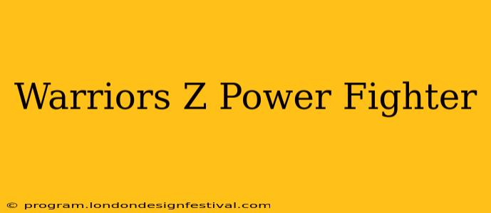 Warriors Z Power Fighter